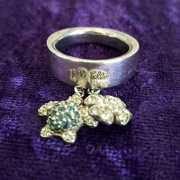 Folli Follie Sterling Silver Turtle Dangle Ring - Picture 3 of 5